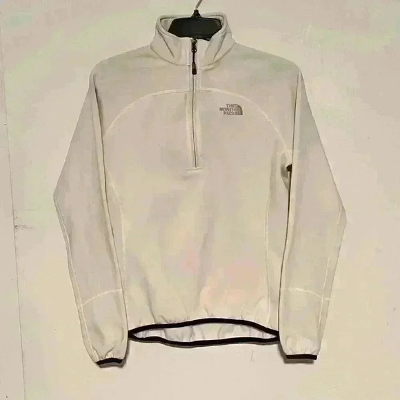 The North Face Light Gray Half Zip Pullover Fleece Jacket Womens Size Small - Picture 4 of 5